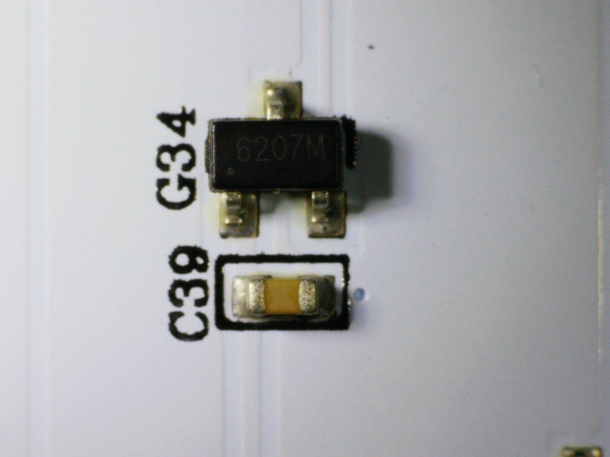 HM6207 hall effect sensor up close.