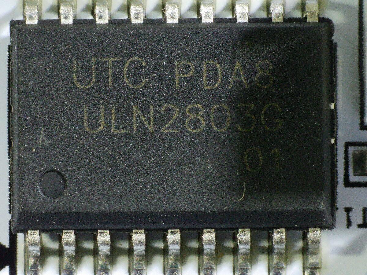 ULN2803G, a Darlington transistor array from the 1980s. Not a motor driver.
